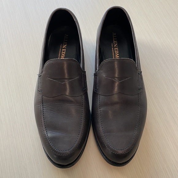 Allen Edmonds Men Size 9.5 EEE Carbon Wooster Street Penny Loafers Leather Shoes - Picture 2 of 5